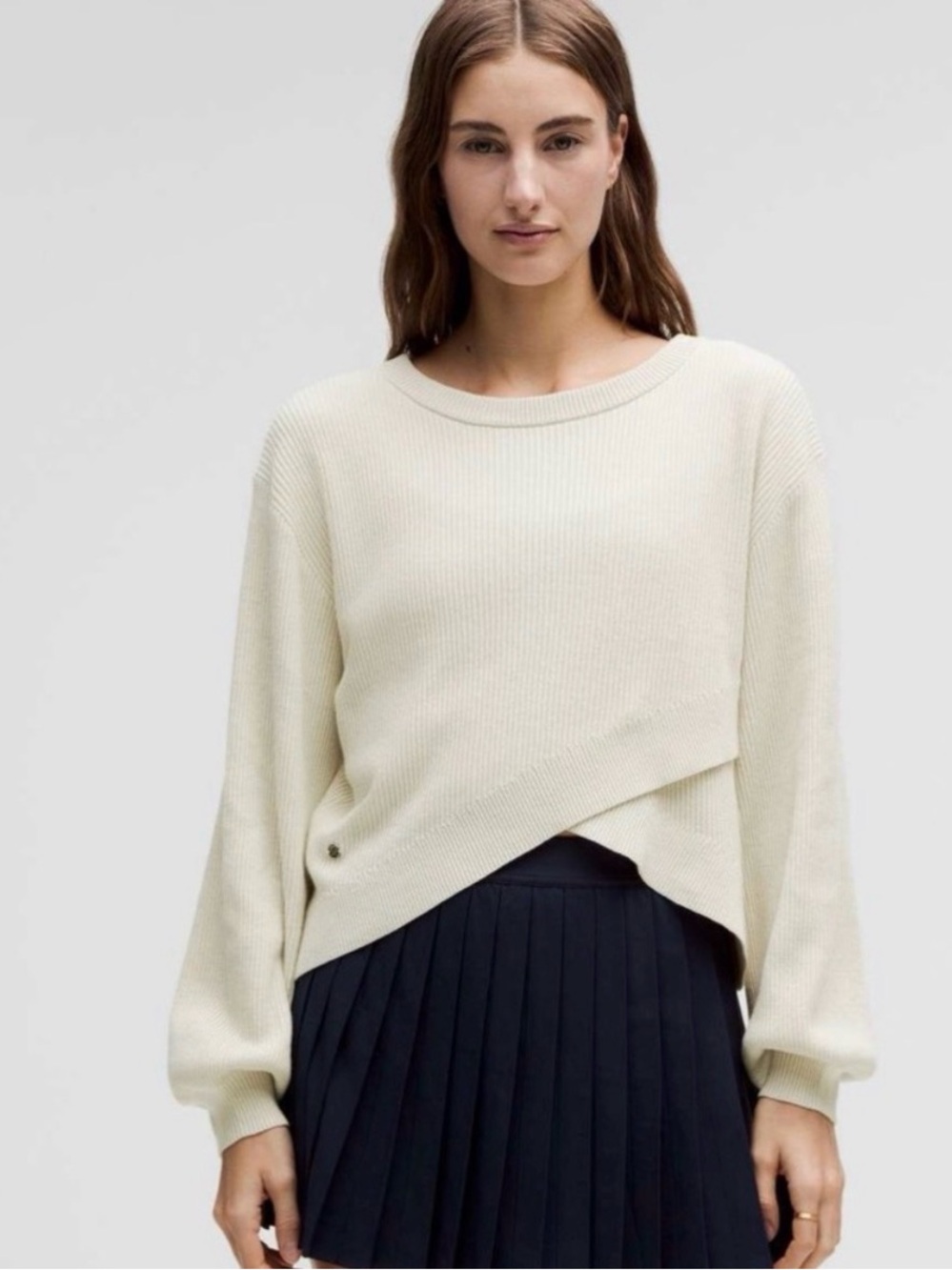 Lululemon Oatmeal Reversible Crossover Sweater
